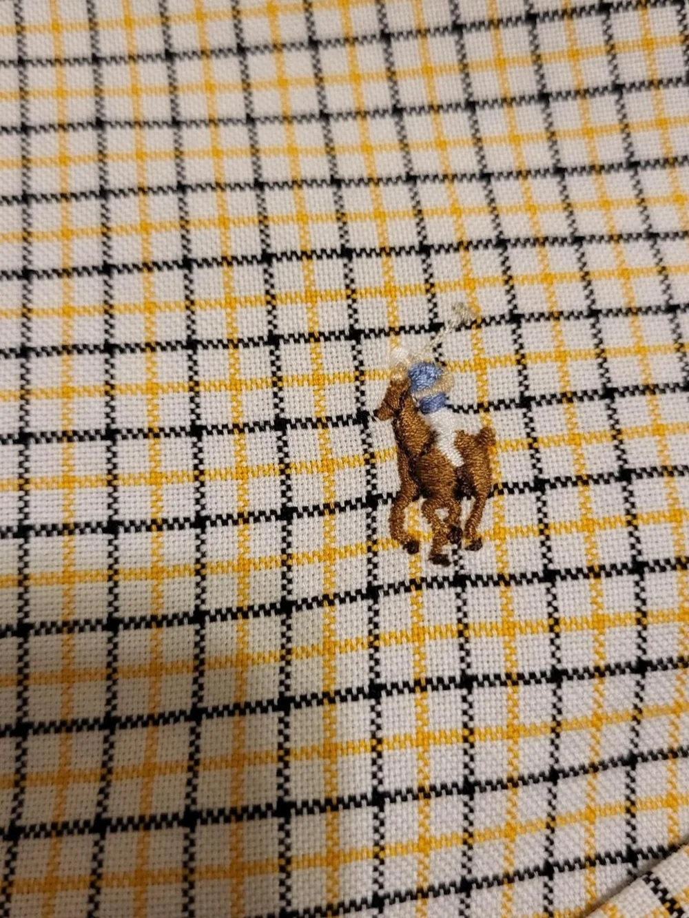 Ralph Lauren Men's Beige Check Button-Down Shirt